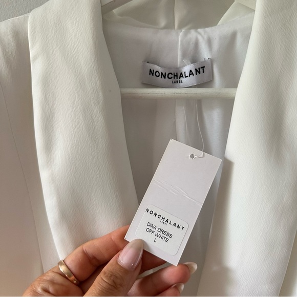 NONCHALANT Dina Blazer Dress in Off White - Picture 7 of 10